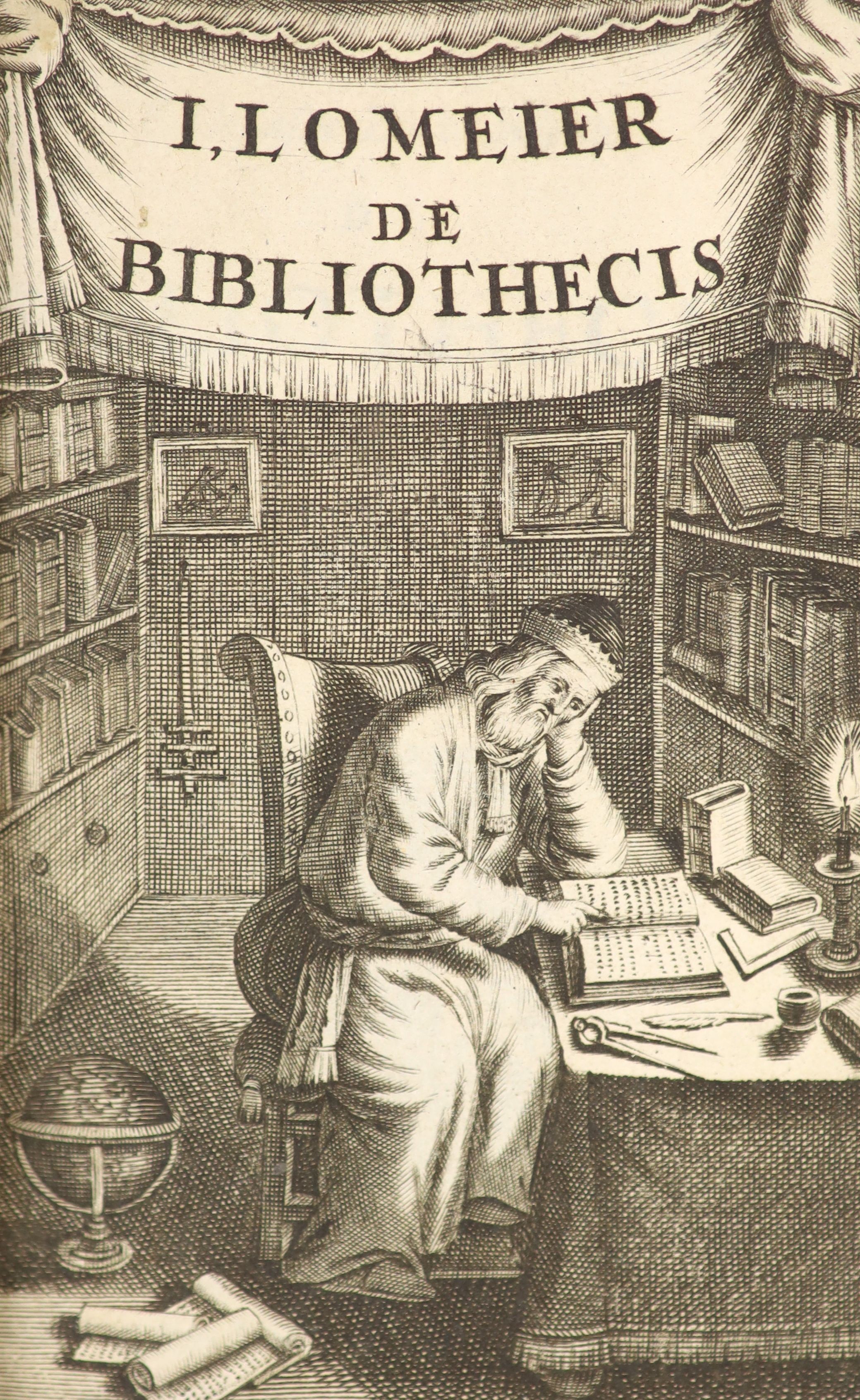 Lomeier, Johann. De Bibliothecis ... editio secunda ...